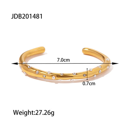 Corisande Gold Bangle Bracelet