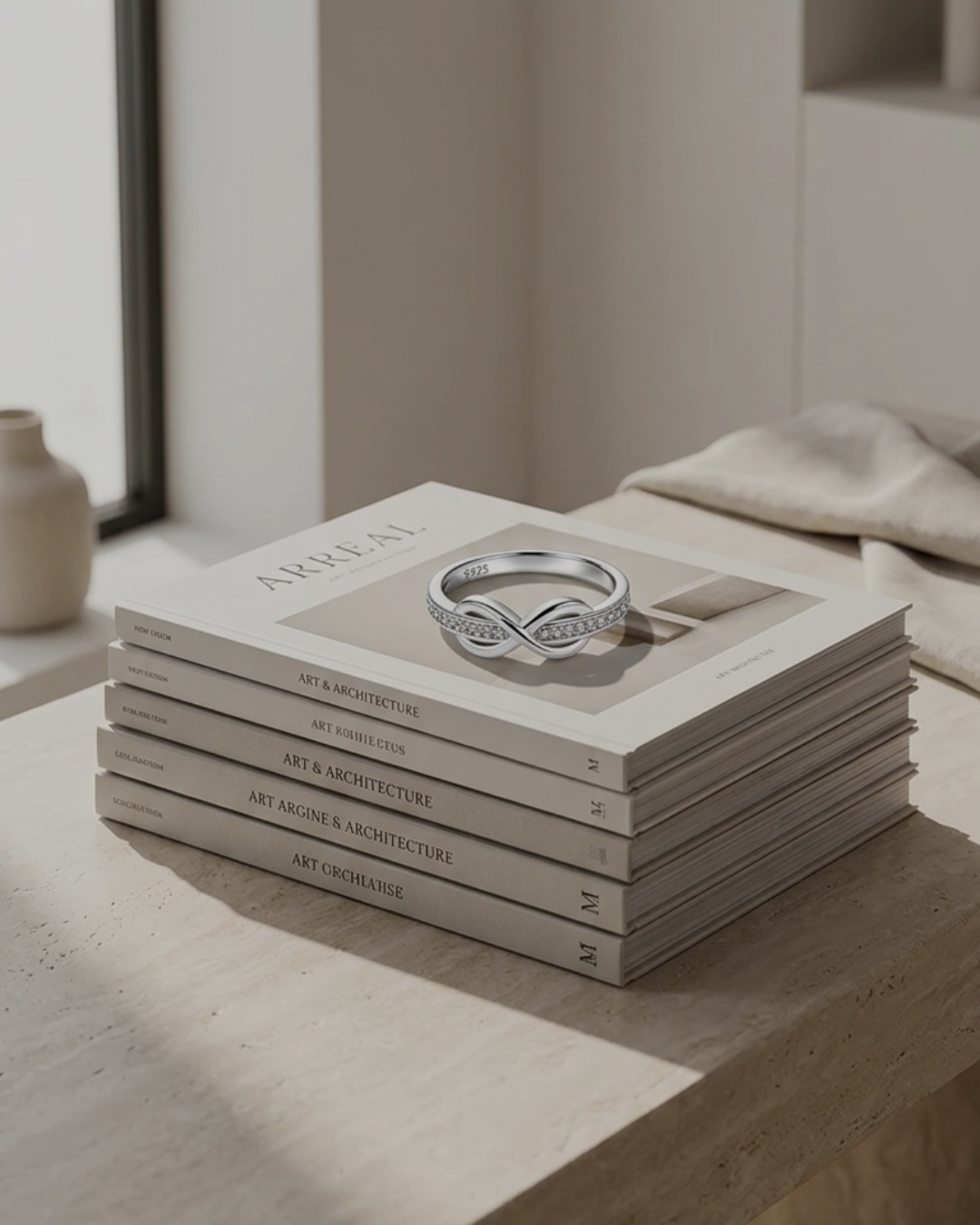 Diamond Sterling Engagement Ring